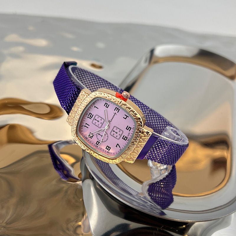 Square Women's Watch Wheat Ear Magnetic Buckle Milan Band Watch Candy Women's Quartz Watch Work Daily Birthday Anniversary Valentine's Day Gift_voghion.com