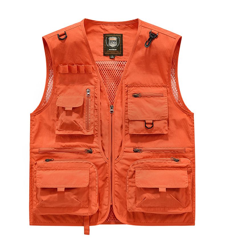 Herenkleding Werkkleding Vest met meerdere zakken Directeur Media Reclame Vest Outdoor Visvest_voghion.com