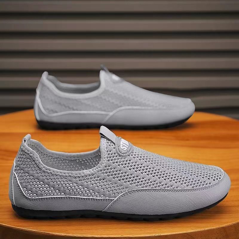 Herren Sommer Fliegen Gewebte Sport Freizeit Dünne Sohle Mesh Schuhe, Männer Und Arbeit Weiche Sohlen, Leichter Arbeitsschutz_voghion.com