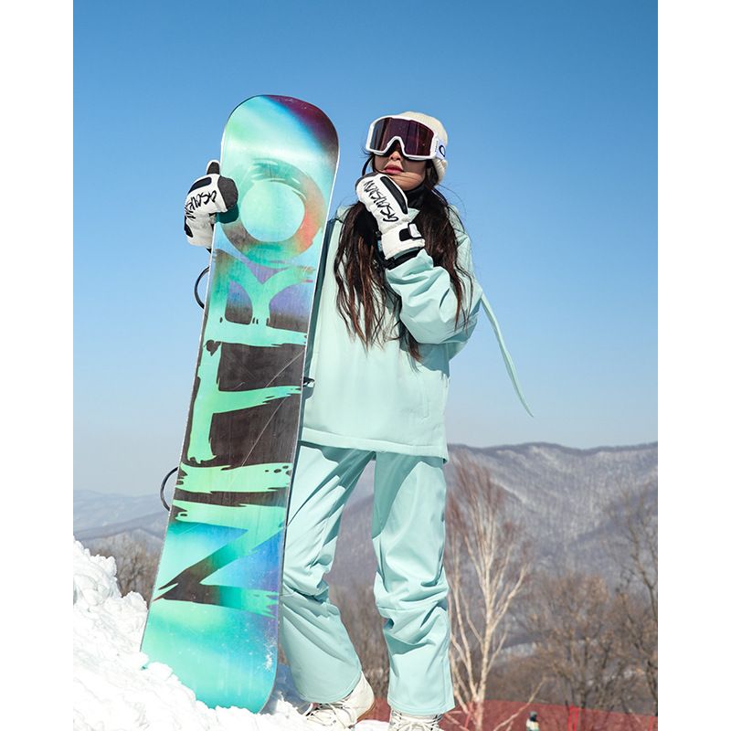 Nuove celebrità di Internet, calde e antivento, con orecchie di coniglio per uomini e donne, completo da sci foderato in pile, tuta da neve per coppie_voghion.com