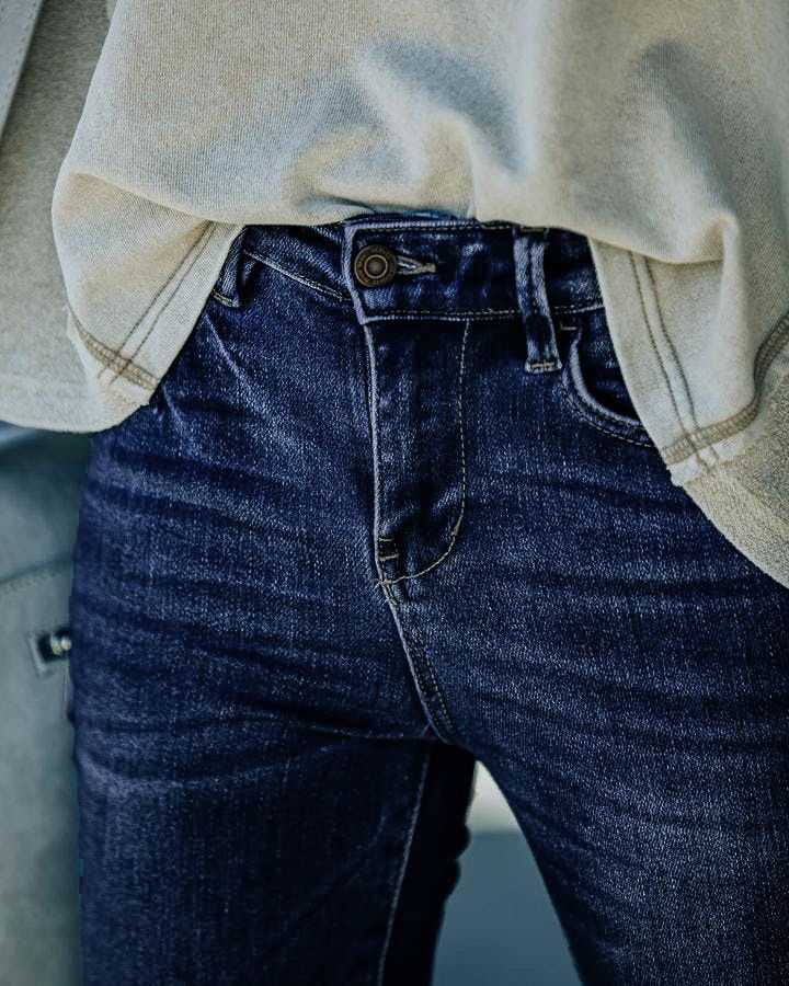 Pantalon évasé taille haute pour femme, style rétro, avec larges pattes d'éléphant et élastiques_voghion.com