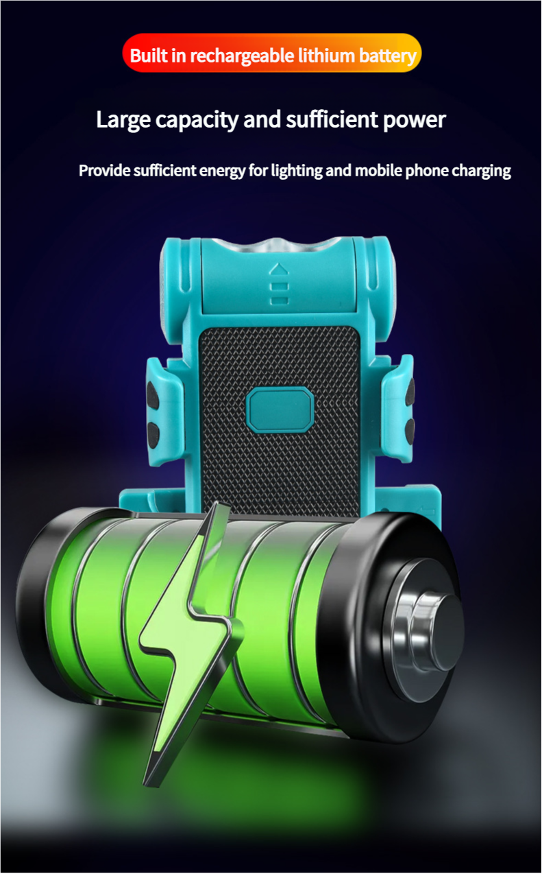 Fahrrad-Frontlicht Elektrische Hupe Ladetelefonhalter Hohe Helligkeit Taschenlampe Rennrad Mit FY-330_voghion.com