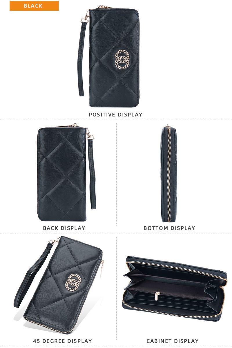 Baellerry New Women's Long Wallet Korean Version Xiaoxiangfeng Multi-card Position Clutch Bag Quilted Women's Bag Wholesale_voghion.com