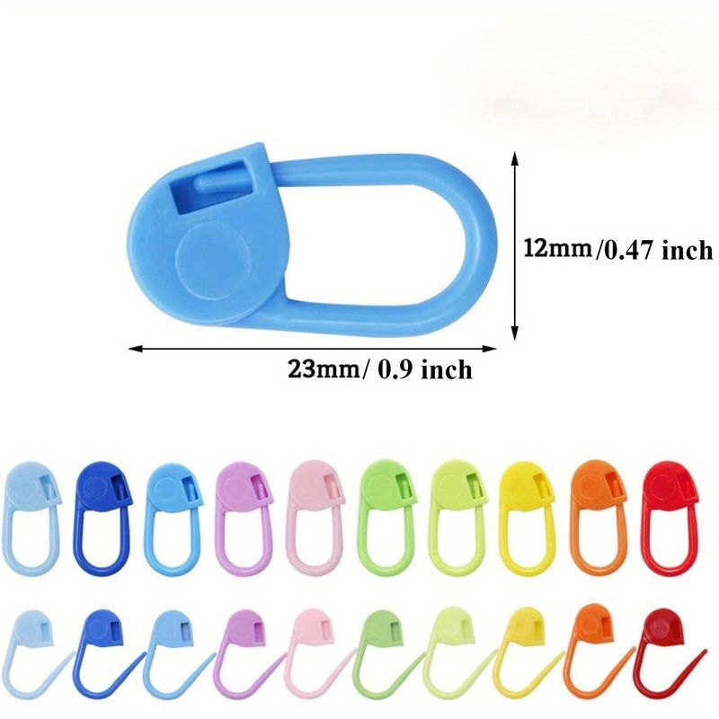 200 Pieces Colorful Knitting Markers Crochet Clips, For Knitting DIY Craft Plastic Safety Pins_voghion.com