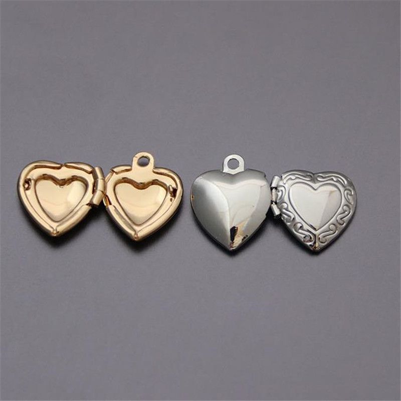 Moda Stal Kolor Nierdzewna Maleńka Ramka Na Zdjęcia Naszyjnik Miłość Serce Charms ating Medalion Naszyjniki Kobiety Biżuteria Pamiątkowa_voghion.com