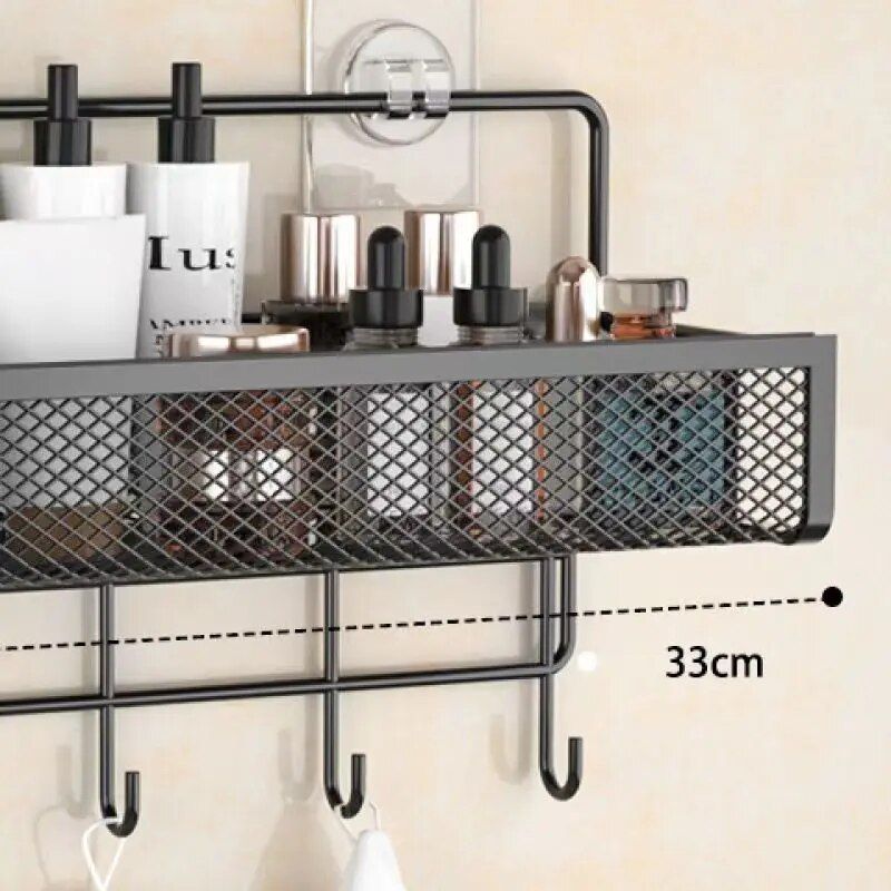 Portable Hanging Wall Shelf Without Drilling Bath Onion Garlic Spice Organizer Kitchen Storage Skorb Moisture_voghion.com