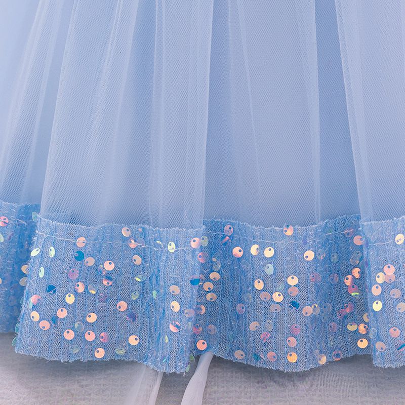 Vestito da damigella d'onore a maniche corte scintillante per Pasqua e Natale, da principessa, con tutù e paillettes, per matrimoni e compleanni (70-110 cm, 1-5 anni)._voghion.com