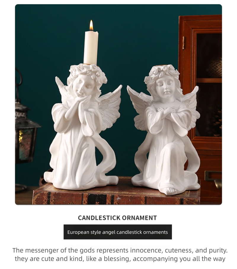 Europäischer Engel Mädchen Halter Ornament Amerikanische romantische Candlelight Dinner Dekoration Wohnzimmer Home Kerzenständer_voghion.com