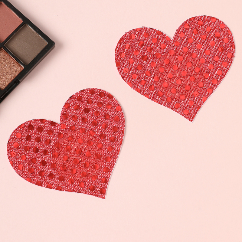 Anti-bump, breathable, non-trace, anti-slip disposable glitter heart_voghion.com