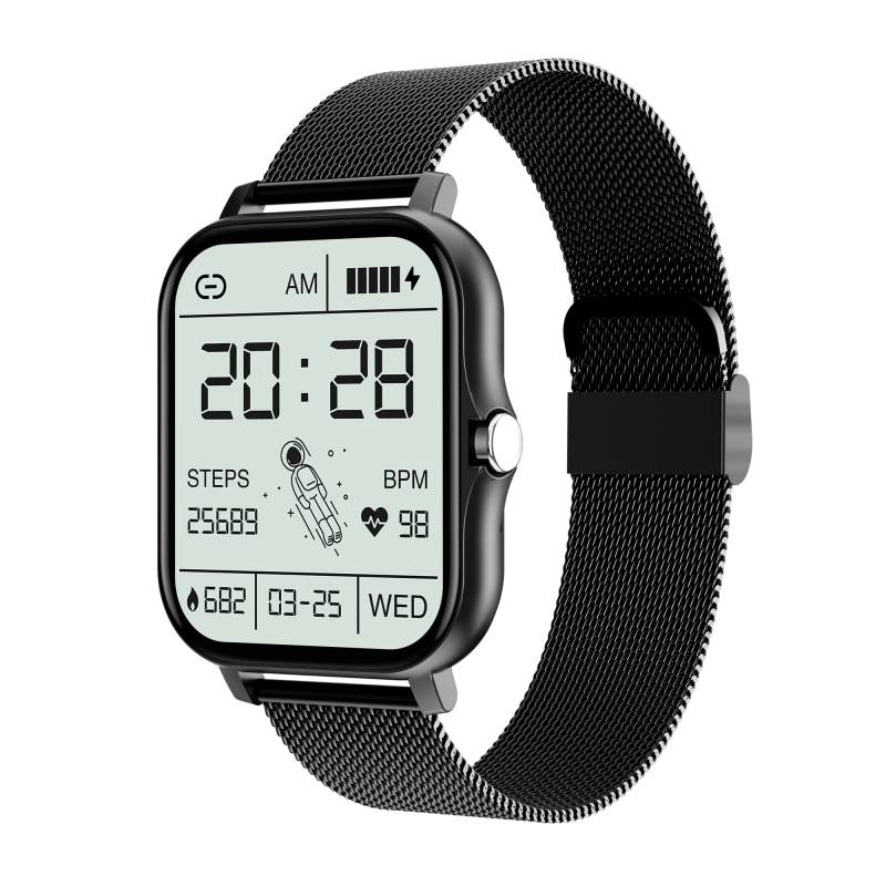 1,69-Zoll-TFT-Bildschirm, IP67 wasserdichte Smartwatch, unterstützt Musiksteuerung/Bluetooth-Anrufe/Herzfrequenzüberwachung, Stil: Silikonarmband_voghion.com