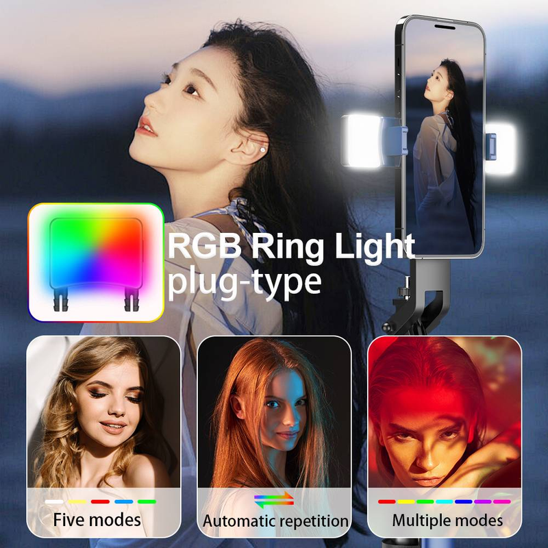 Scalable wireless remote control tripod phone holder with flash, selfie stick, and versatile photography tools_voghion.com