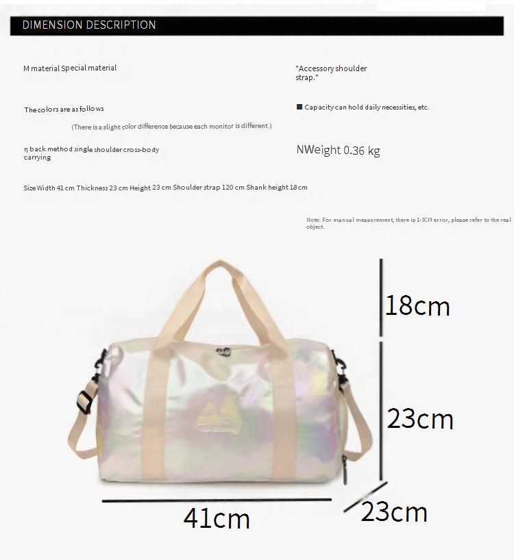 Travel Bag Handbag Fashion Fresh And Simple Portable Travel Bag Dry And Wet Separation Can Be Set Pull Rod With Shoe Bin Fitness Bag_voghion.com