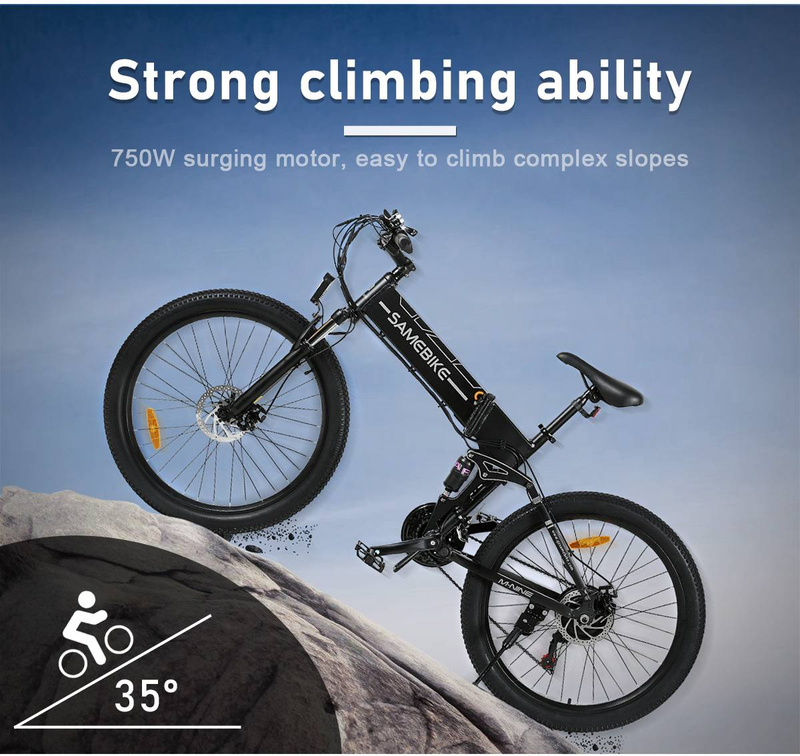 SAMEBIKE LO26-II-FT-YD Klappbar Elektrovelo 26" 48V14AH Batterie 900W Motor Hydraulesch Scheiwenbrems_voghion.com