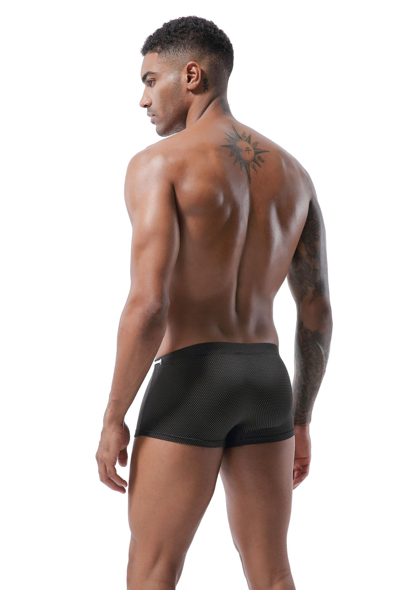 Men's Flat-angle Swimming Trunks, Low-waist Nylon Beach Trunks, Hot Spring Swimming Trunks, Lace-up, Summer_voghion.com