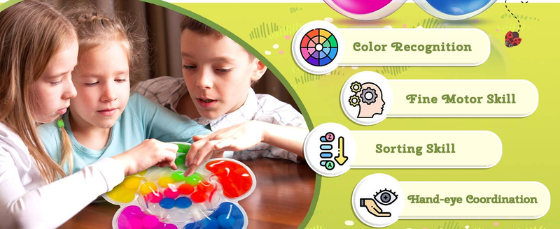Color Sorting Toys Sensory Toys,Fine Motor Skills Game For Toddlers,Preschool Learning Activities Educational Calm Down Montessori Toy For Kids Gifts_voghion.com