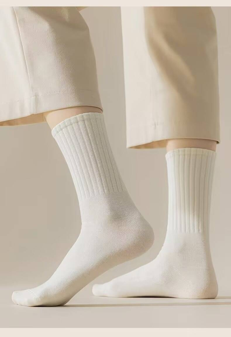 Calzini a tubo medio per uomo e donna per primavera, estate e autunno, calzini sportivi traspiranti, elastici, deodoranti e assorbenti del sudore, con filo spesso._voghion.com