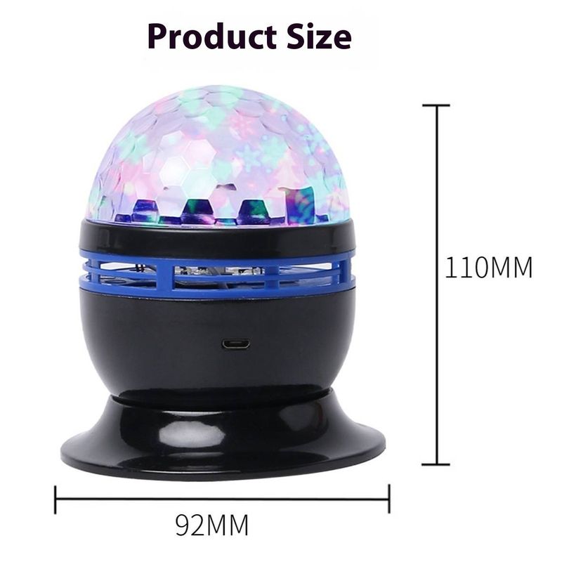 Luce professionale a sfera da discoteca rotante RGB - Luce per feste a LED a 16 colori attivata dal suono per KTV da interni, palcoscenici e decorazioni per la casa_voghion.com
