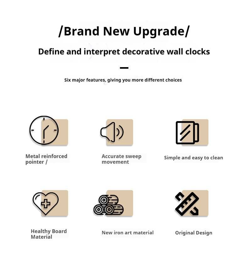 Modern Wall Clock – Silent Sweep Movement, Battery-Powered Round Clock For Living Room & Bedroom Decor (No-Tick Design, Multiple Sizes & Styles)_voghion.com