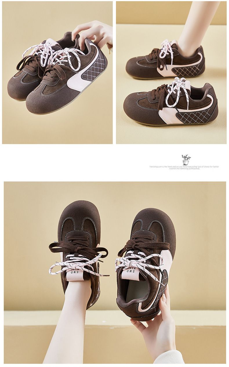 Retro German Training Little White Shoes Female Students Platform Heightening Shoes Casual Shoes Street Shooting Shoes_voghion.com