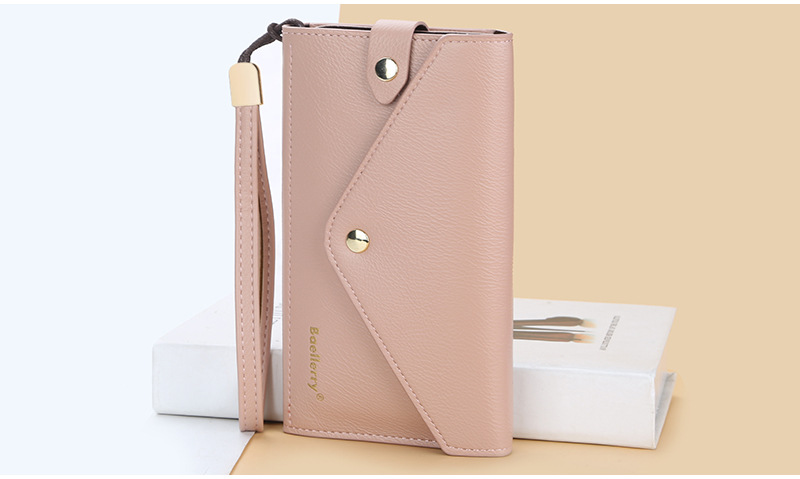 New BAELLERRY ladies long wallet thin multi-card mobile phone bag fashion clutch wholesale_voghion.com
