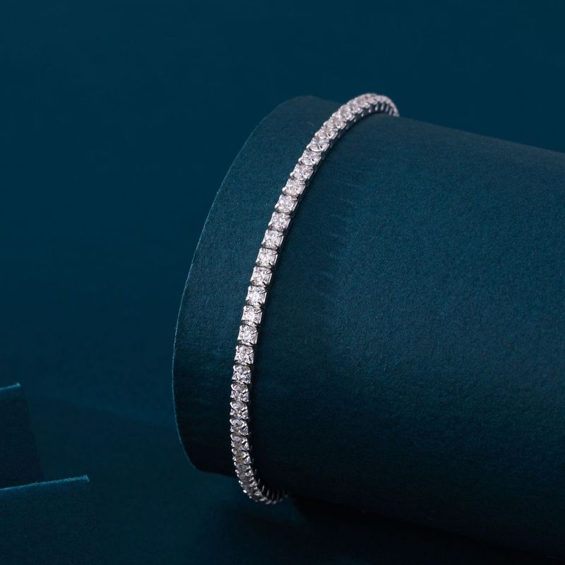 Women's Jewelry Adjustable S925 Sterling Silver Zircon Bracelet With Micro-Pavé Design, Elegant & Simple Fashion Chain For Daily Wear Fashion Bracelet_voghion.com