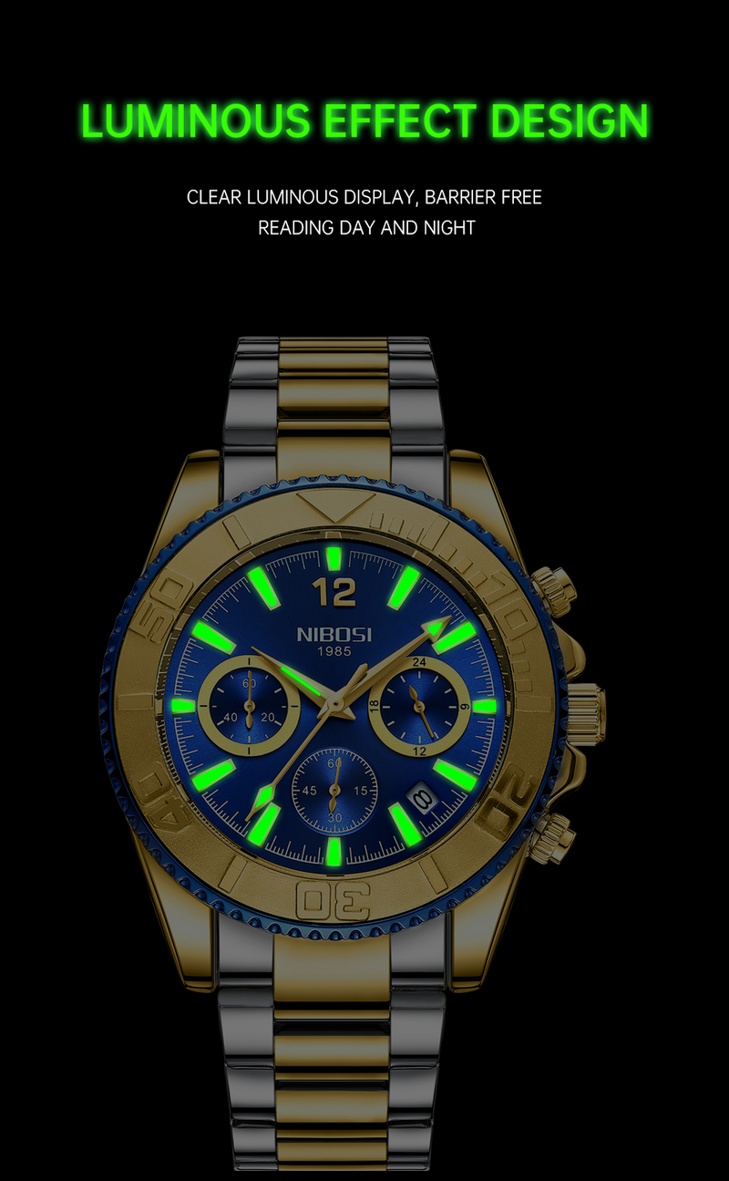 Montres de sport décontractées pour hommes chronographe montre de plongée en acier inoxydable montre-bracelet grand cadran horloge à quartz lumineuse_voghion.com