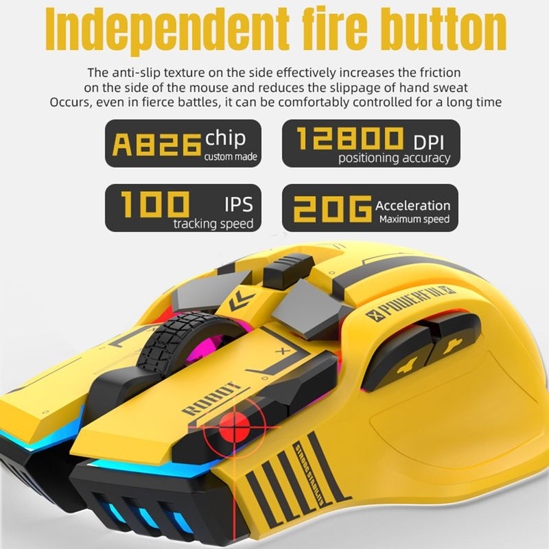 Wired Ergonomic Mechanical Appearance 13 RGB Lighting Modes Anti-slip Sensitive Touch ro Programming 10 Buttons USB_voghion.com