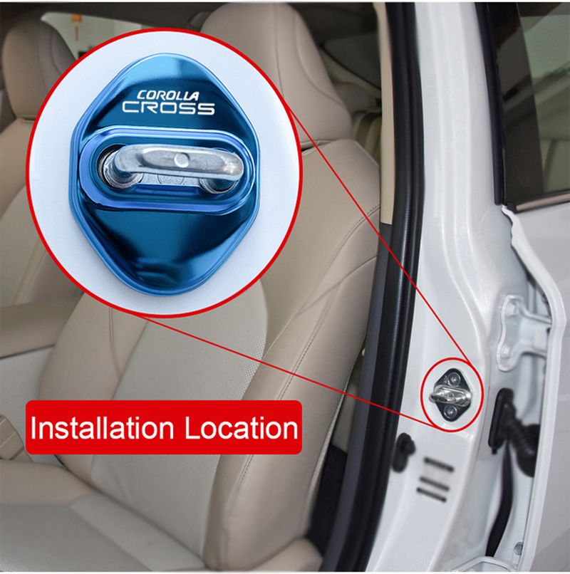Fir 4 Stéck Auto Dierverschloss Deckel Schützt Auto Accessoiren Fir Corolla Cross Auto Sticker_voghion.com