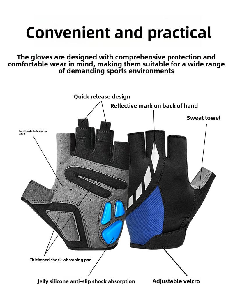 Premium Cycling Gloves Summer Breathable Non-Slip Shock Absorption Half-Finger Outdoor Sports Training Bicycle Road Bike_voghion.com