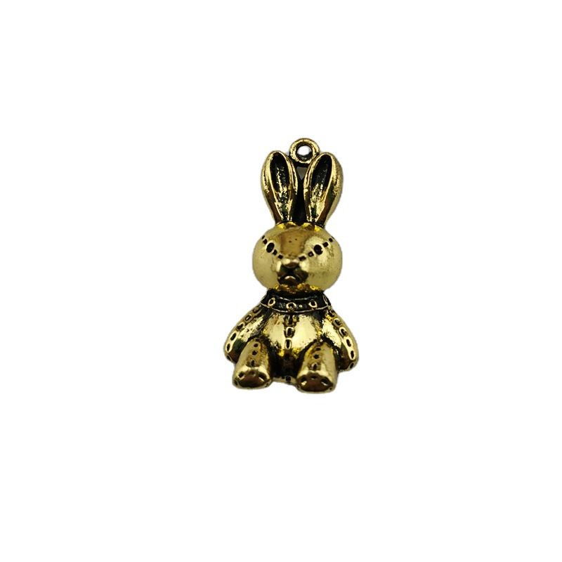 Orecchini in lega INS con orso punk rock scuro, fai da te, bracciale, collana, materiali fatti a mano, accessori_voghion.com