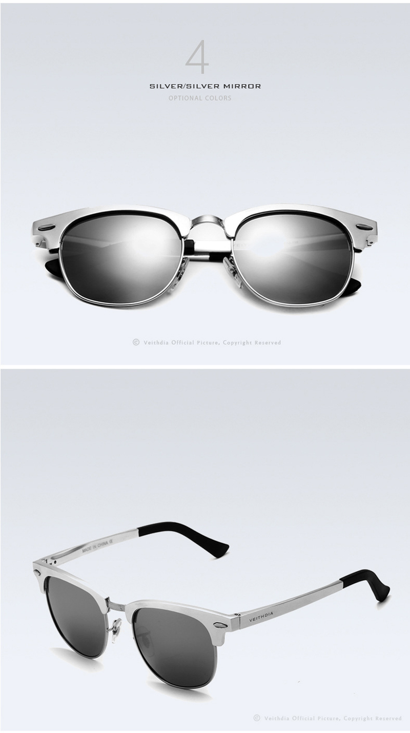 VEITHDIA Retro Sunglasses Unisex Aluminum UV400 Men Polarized Vintage Eyewear Outdoor Driving Women Sun Glasses For Male_voghion.com