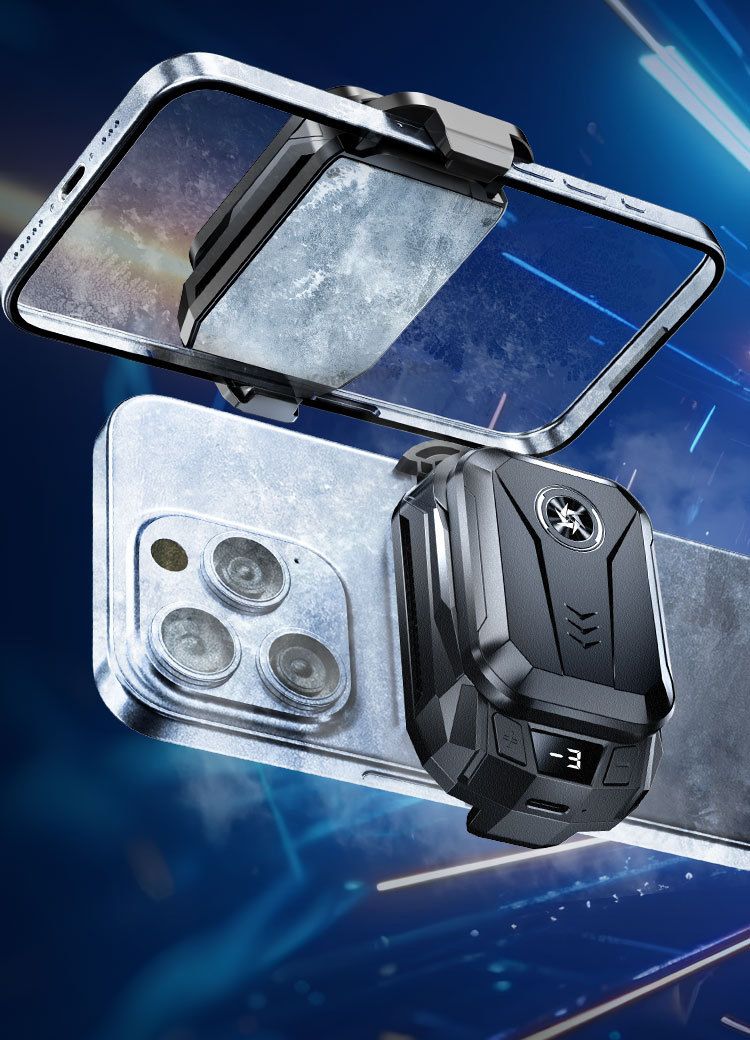 14 Mobile Phone Cooler Removable Battery Semiconductor Cooling Fan Radiator For IOS Android 1500mAH Back Clip Cool_voghion.com