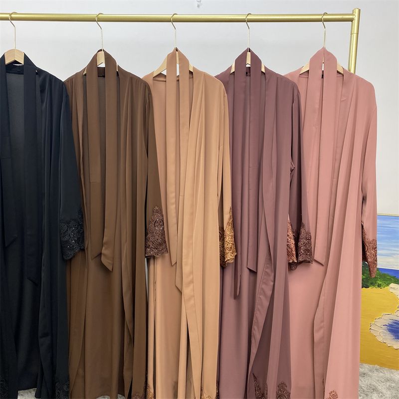 Faslı Kadın Kaftanı Yeni Türkiye İşlemeli Kaftan İslami Tesettür Tesettür Elbise Etek Ucu Manşet Aplike Ramazan Abaya Müslüman Dubai_voghion.com