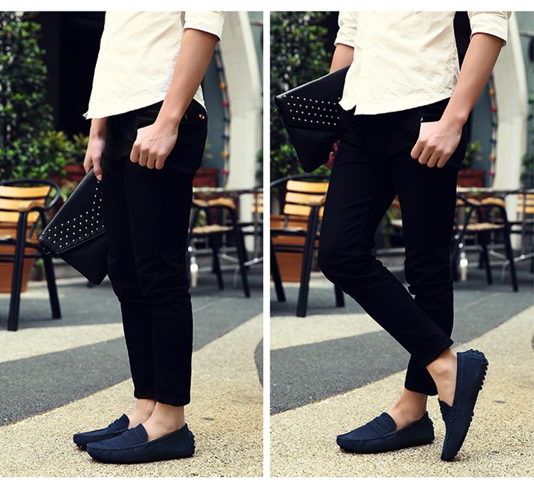 38-50 Casual Fashion Genuine Leather Loafers Moccasins Slip On Men Flats Male Driving Shoes_voghion.com