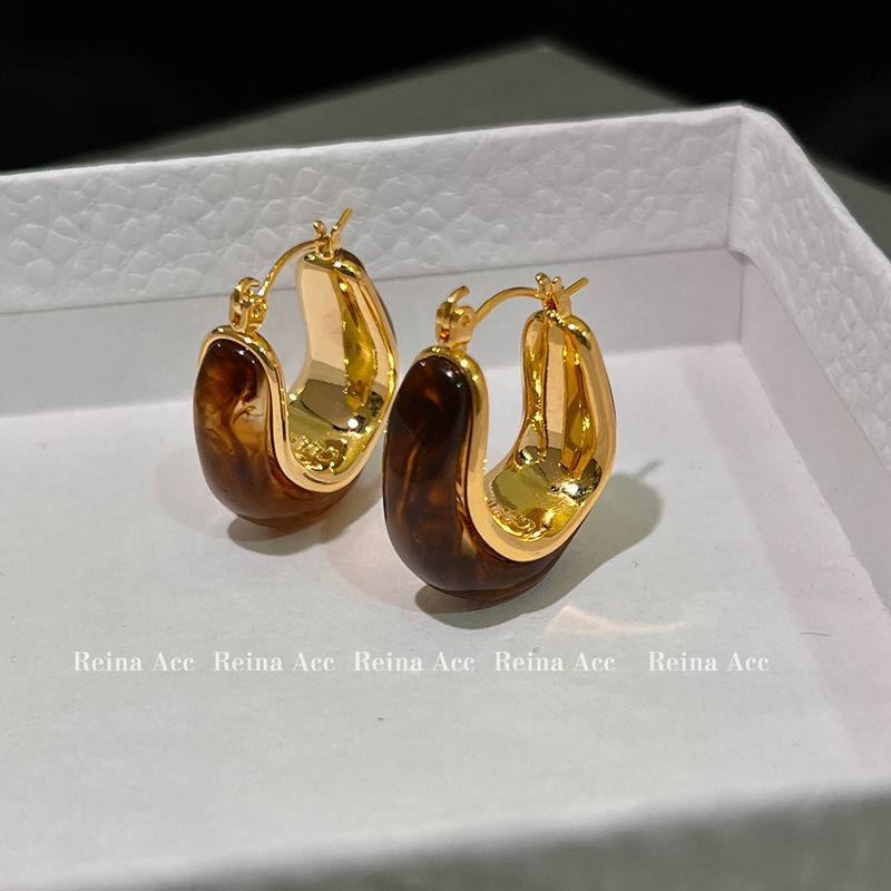 Maillard and Brown 2024 New Unique Design Sense High end Ring Earrings Light Luxury Summer_voghion.com