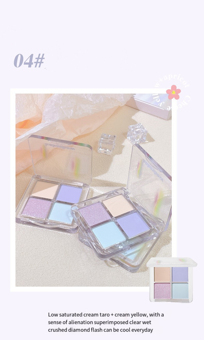Monochromer Hochglanz-Lidschatten Außenhandel Mattperlen-Glitzer-Beauty-Make-up 12-Farben-Lidschatten_voghion.com