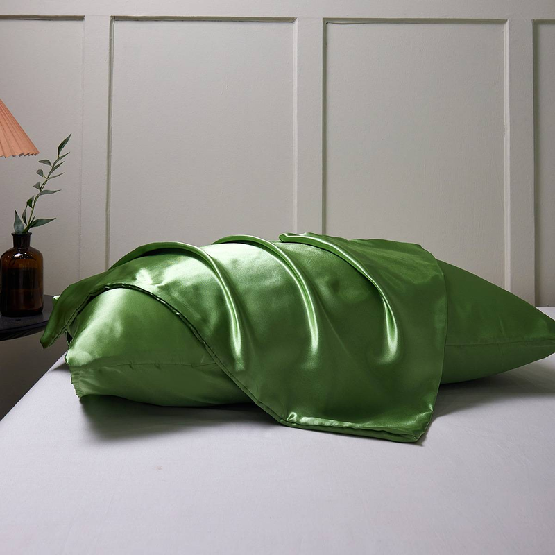 Satin-Kissenbezüge in voller Größe, ähnlich wie Seidenkissenbezüge, 2er-Pack, Kissenbezug für schlafende Frauen mit Hotelverschluss_voghion.com