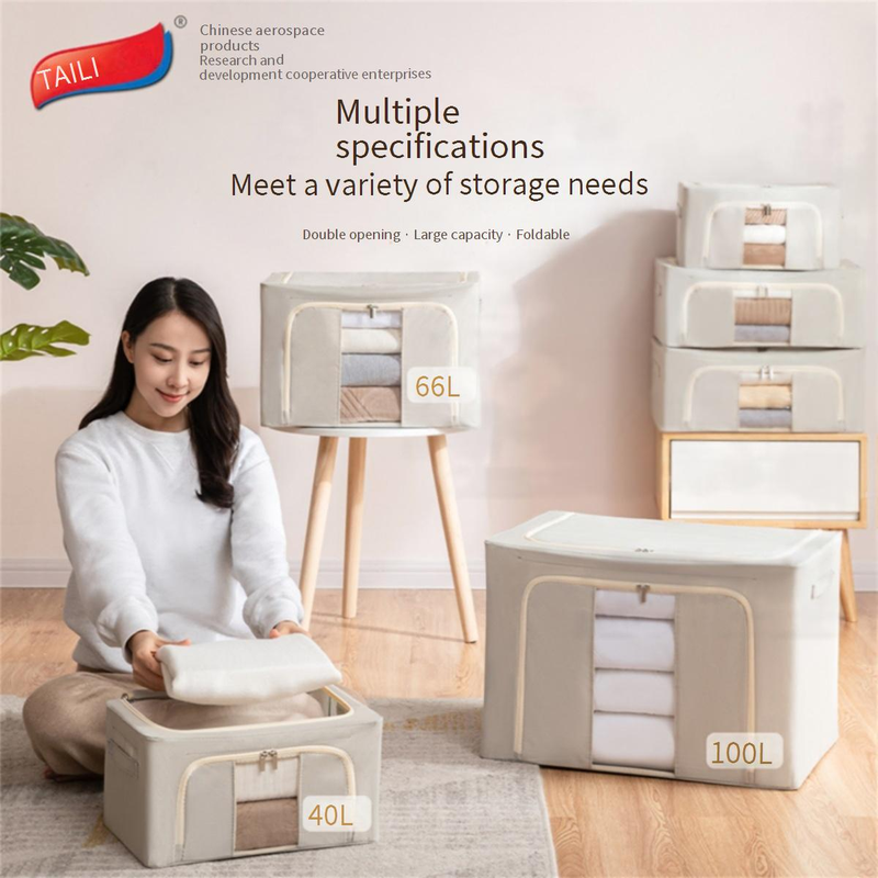 Clothes Storage Box Oxford Cloth Box Fabric Clothing Folding Wardrobe Quilt Storage Box_voghion.com