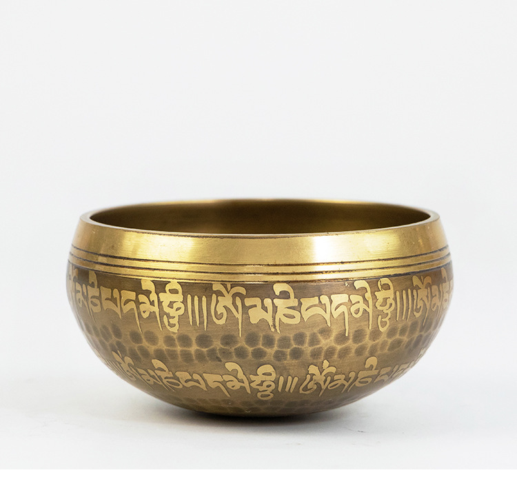 Nepalesische Klangschale, handgefertigt, handgehämmert, tibetisches Klangschalen-Set – Stressabbau, Chakra-Ausgleich und Meditationswerkzeug_voghion.com