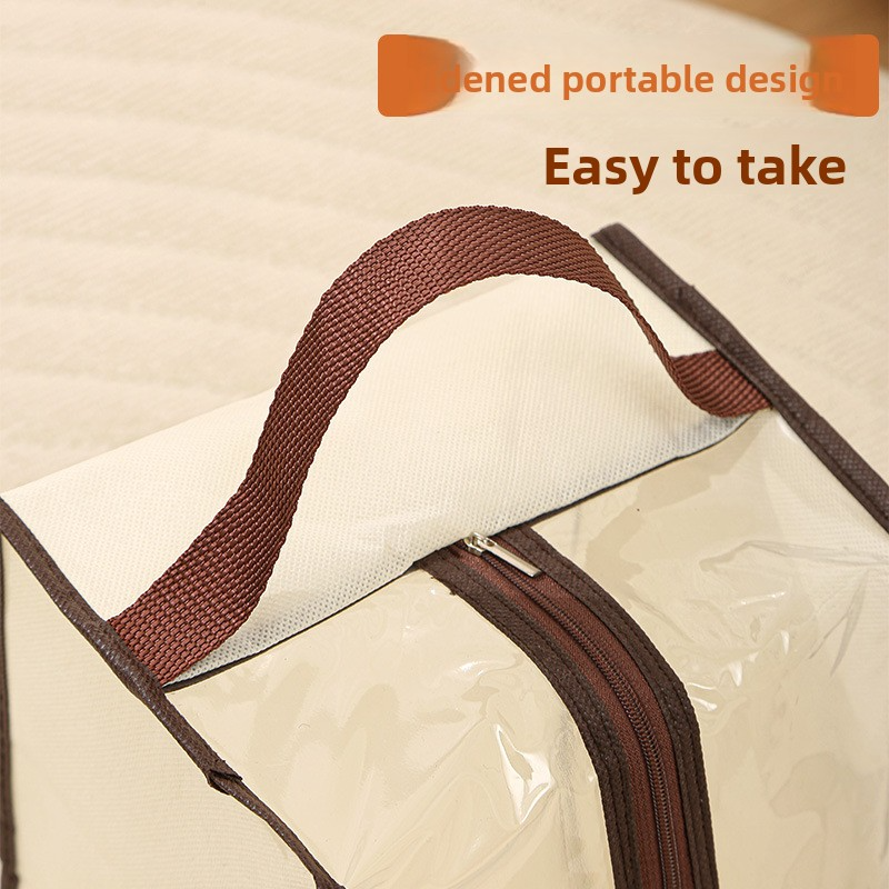 Large Capacity Shoe Storage Bag - Transparent Travel Shoe Organizer With Handles Portable & Dustproof For Home Seasonal Use & Suitcase Packing_voghion.com