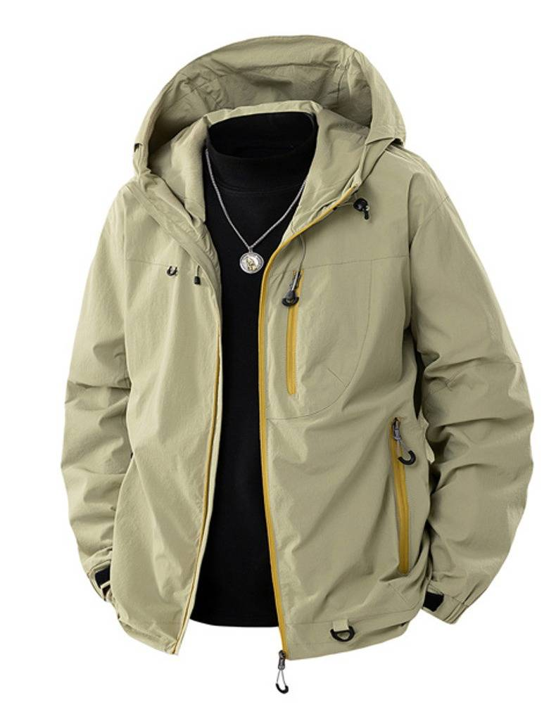 Waterdichte wandeljas voor heren - ademend, snel drogend outdoorjack met 4-way stretch (4 kleuren, S-3XL)_voghion.com
