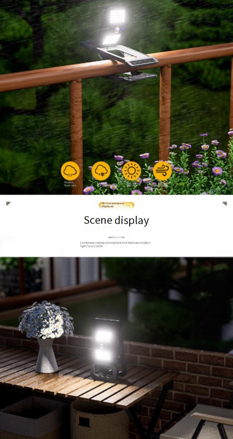 Solar-Powered Clip Light With Motion Sensor – Waterproof Outdoor Wall Light For Garden, Patio, Fence, Balcony_voghion.com