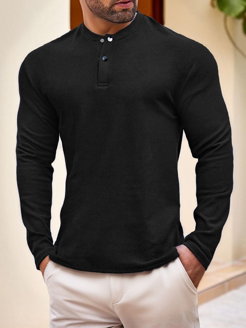 Thermo-Langarm-T-Shirt für Herren für Outdoor-Sport und Freizeit – weiches Polyestergewebe, atmungsaktiv und bequeme Passform_voghion.com