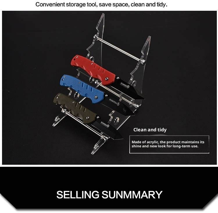 Messerständer aus Acryl – kompakter und langlebiger Klappmesser-Organizer für Zuhause, Küche und den Außenbereich_voghion.com