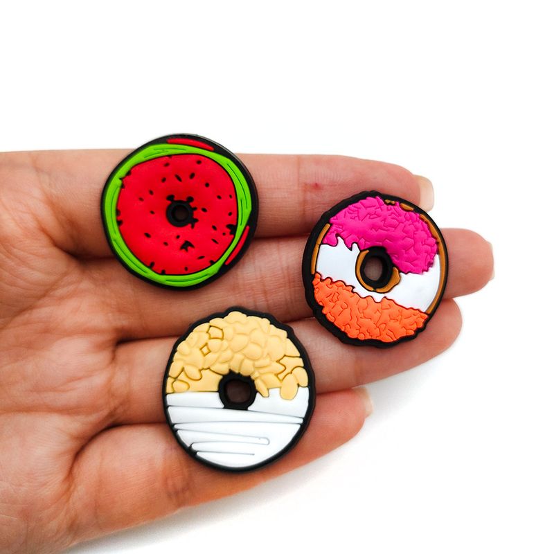 20 Set Cartoon Donut Serie Schuhe Blume Schuh Schnalle Weichen Kleber Nette Garten Schuh Zubehör Zubehör_voghion.com