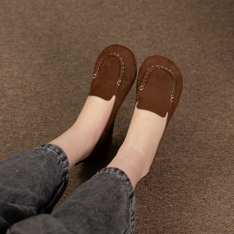 New New Soft Sole Single With Unique Design, Genuine Leather Comfortable Women's Spring Shoes_voghion.com