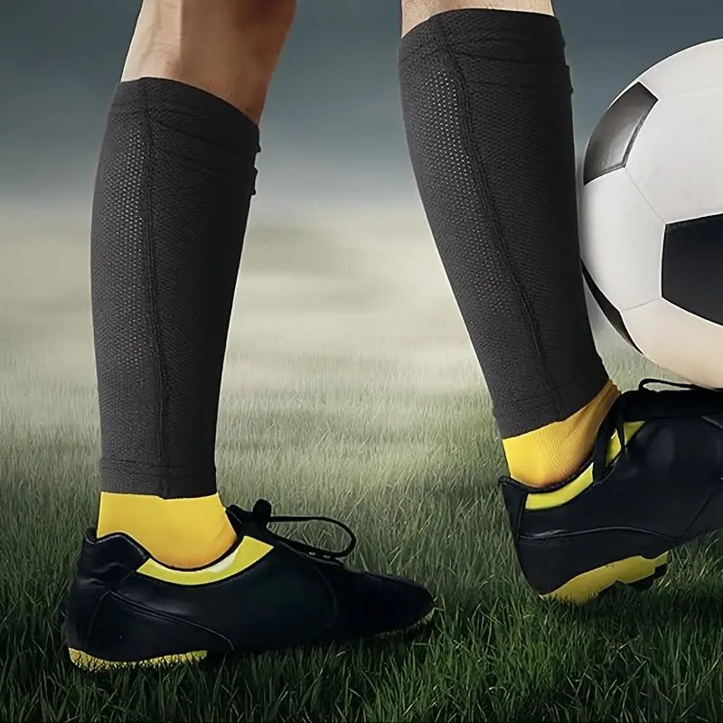 Espinilleras de fútbol con calcetines y inserto de EVA de doble capa para entrenamiento deportivo infantil. Protección de pantorrillas._voghion.com