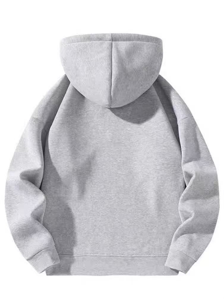 Felpa con cappuccio e mezza zip in pile da uomo - Pullover unisex pesante con orlo a coste per il massimo comfort in inverno_voghion.com