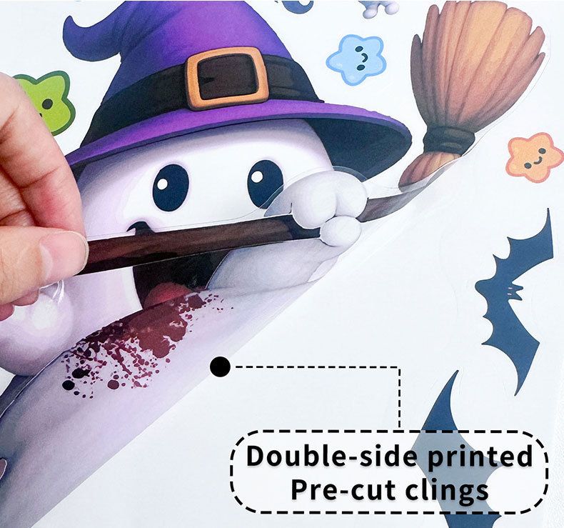 Bat Pumpkin Ghost Static Cling Halloween Party Decoration Skull Spider Glass Stickers_voghion.com