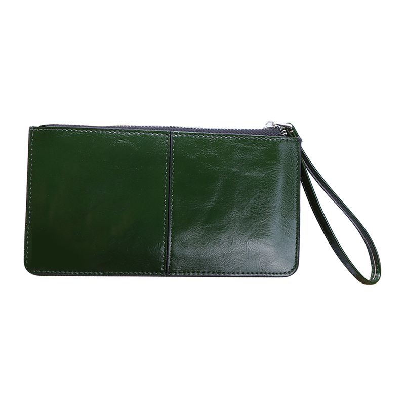 Kjiuyou Simple Women Hand-held Wallet Large Applications Fadeless Pure Color Porte-monnaie pour la vie quotidienne_voghion.com
